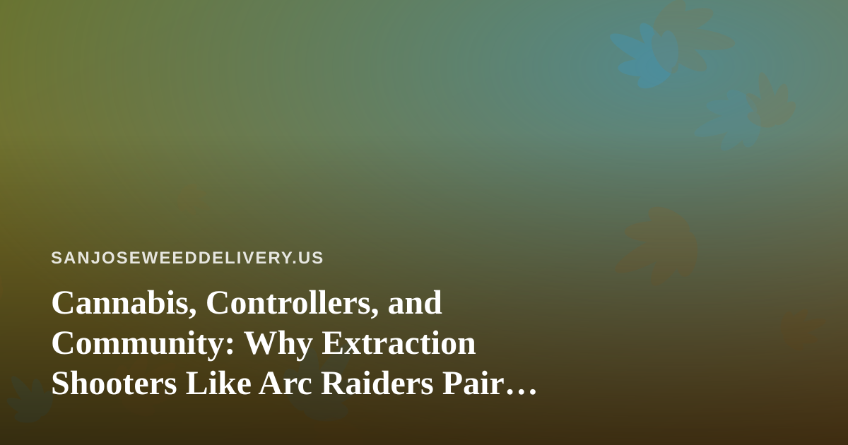 Cannabis, Controllers, and Community: Why Extraction Shooters Like Arc Raiders Pair Perfectly with a Chill Delivery Night