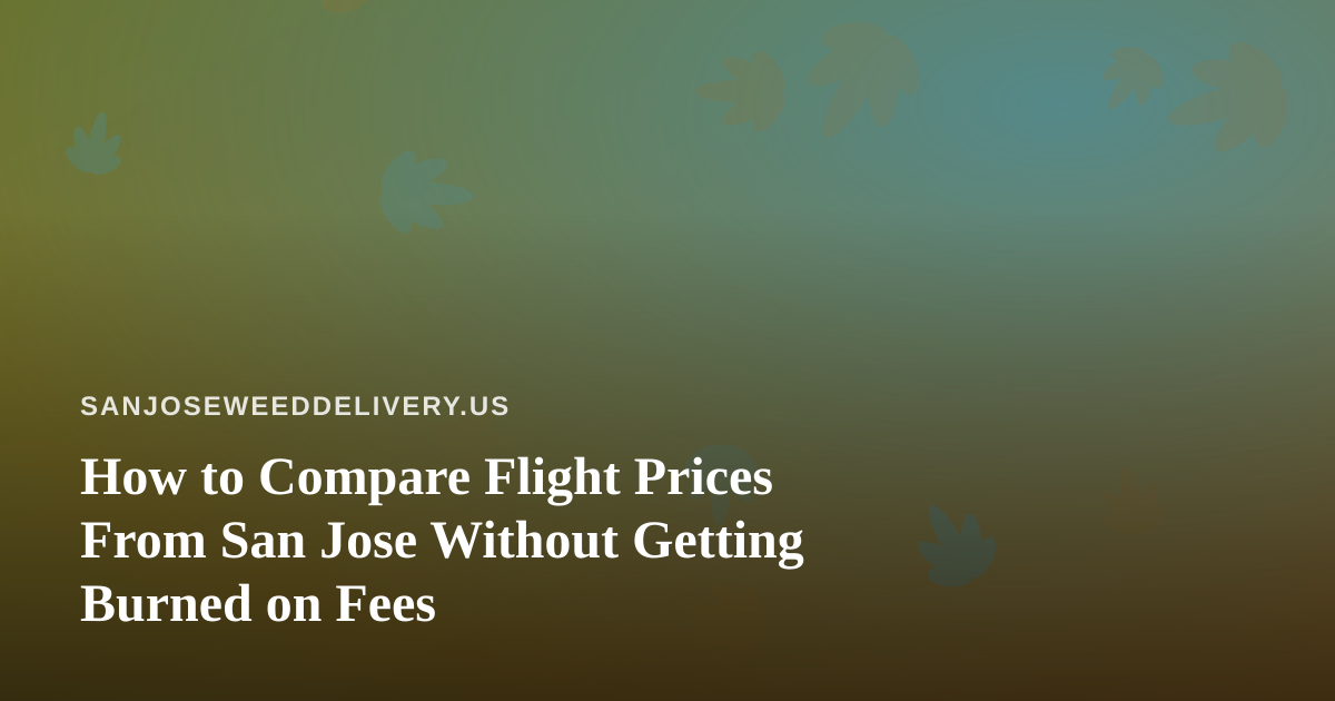 How to Compare Flight Prices From San Jose Without Getting Burned on Fees